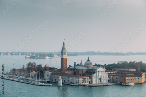 Skyline of Venice from Campanile in San Marco square. Italy.