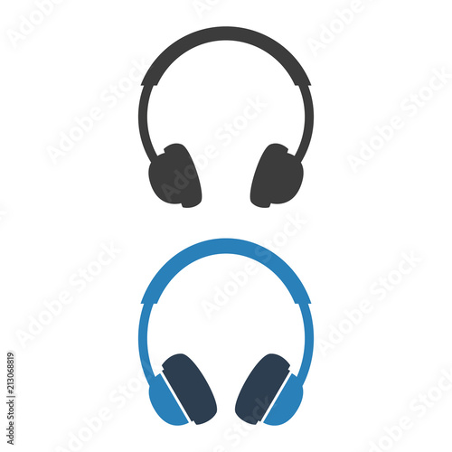 Headphone icon on white background
