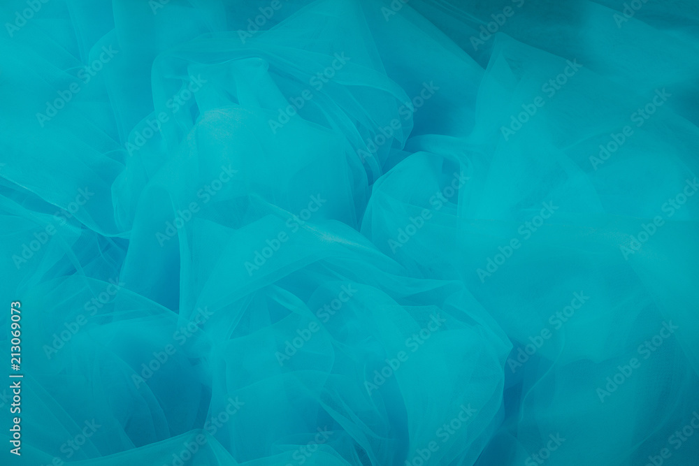 Obraz premium Mesh tulle blue