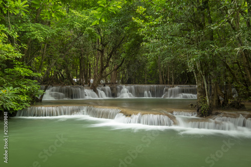 Beautiful waterfall In Kanchanaburi  Thailand