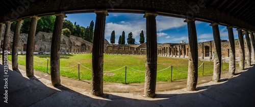 Gladiator Barracks of the ancient Pompeii photo
