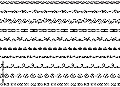 Illustrated seamless borders
