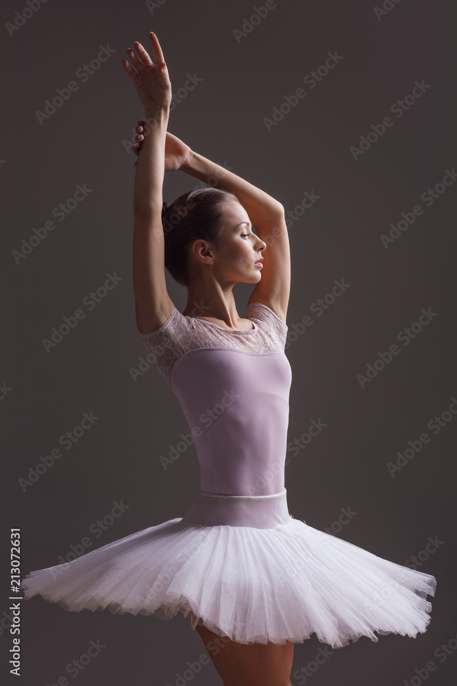 Young beautiful ballerina is posing in studio Young beautiful ballerina is posing in studio