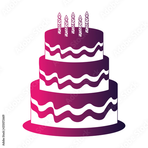 sweet cake with candles