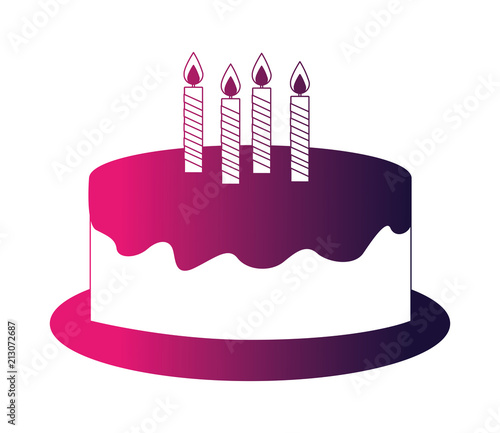 sweet cake with candles