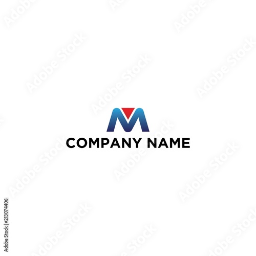 M blue initial logo