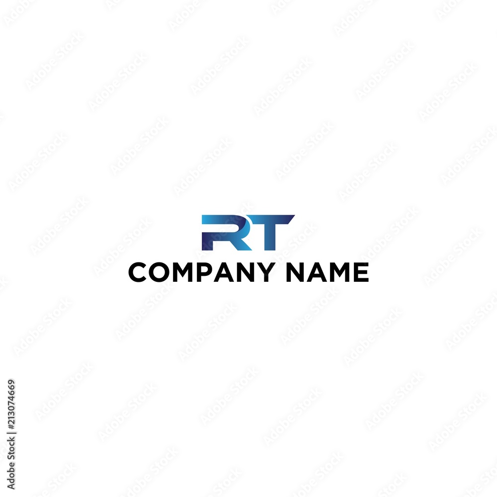 RT blue gradation initial logo RT blue gradation initial logo