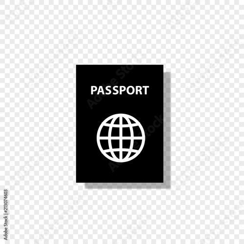 passport document icon isolated on transparent background.