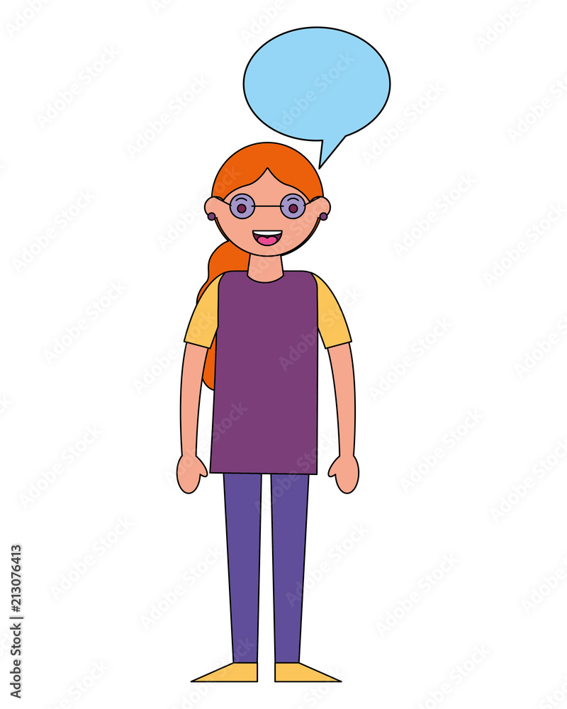 woman people character speech bubble woman people character speech bubble