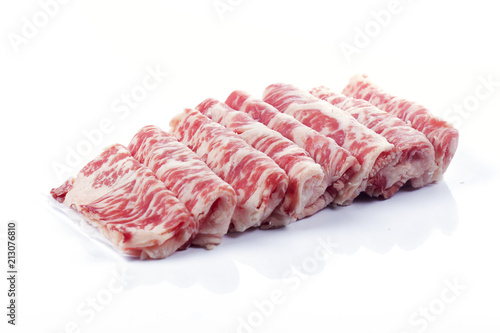 Slice of Wagyu beef