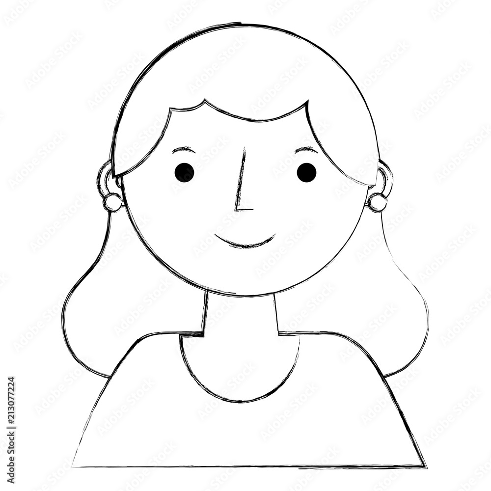 young woman avatar character young woman avatar character