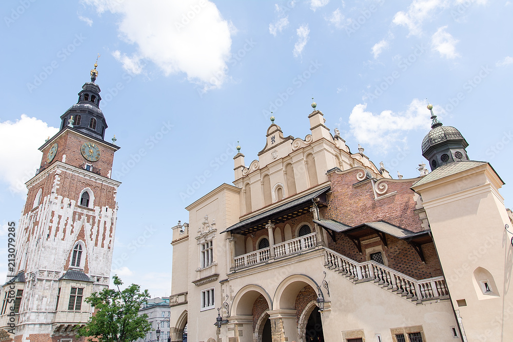 Former City Hall and Cloth Hall (Sukiennice) in Krakow (Poland)