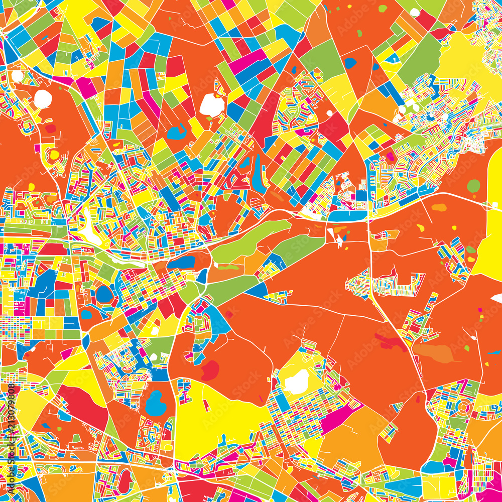 Ekurhuleni, South Africa, colorful vector map Stock Vector | Adobe Stock