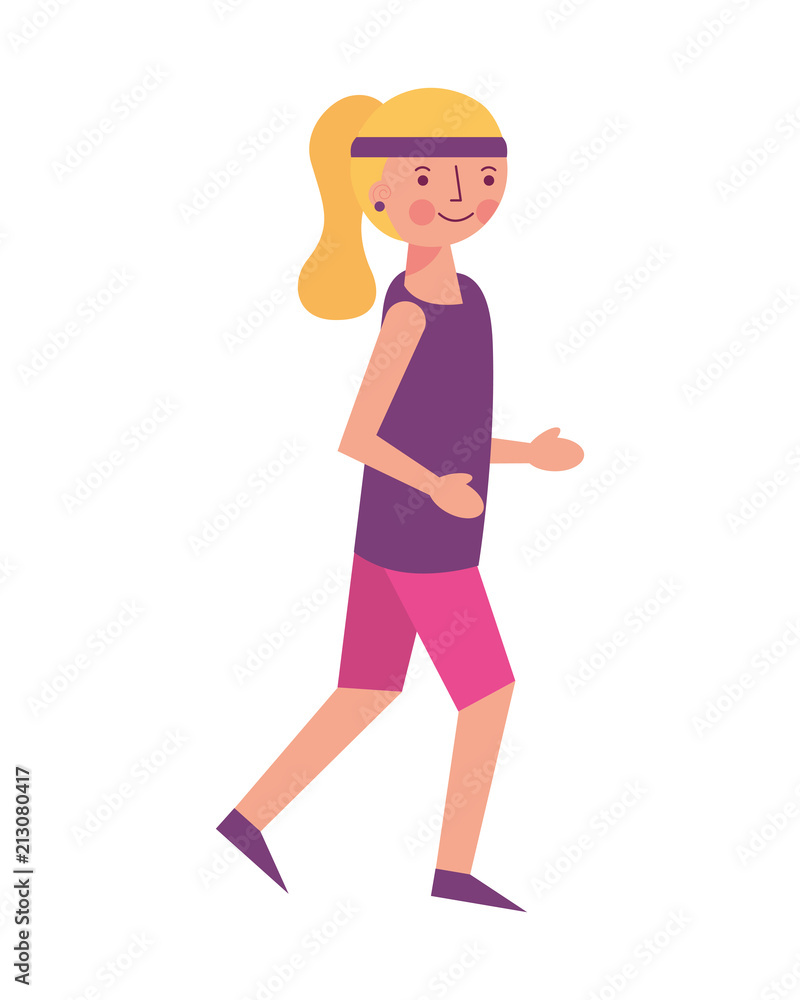 woman athlete running character woman athlete running character