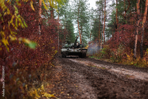 Ukraine Donbass military conflict armed forces and tanks to protect freedom and independence © Farik