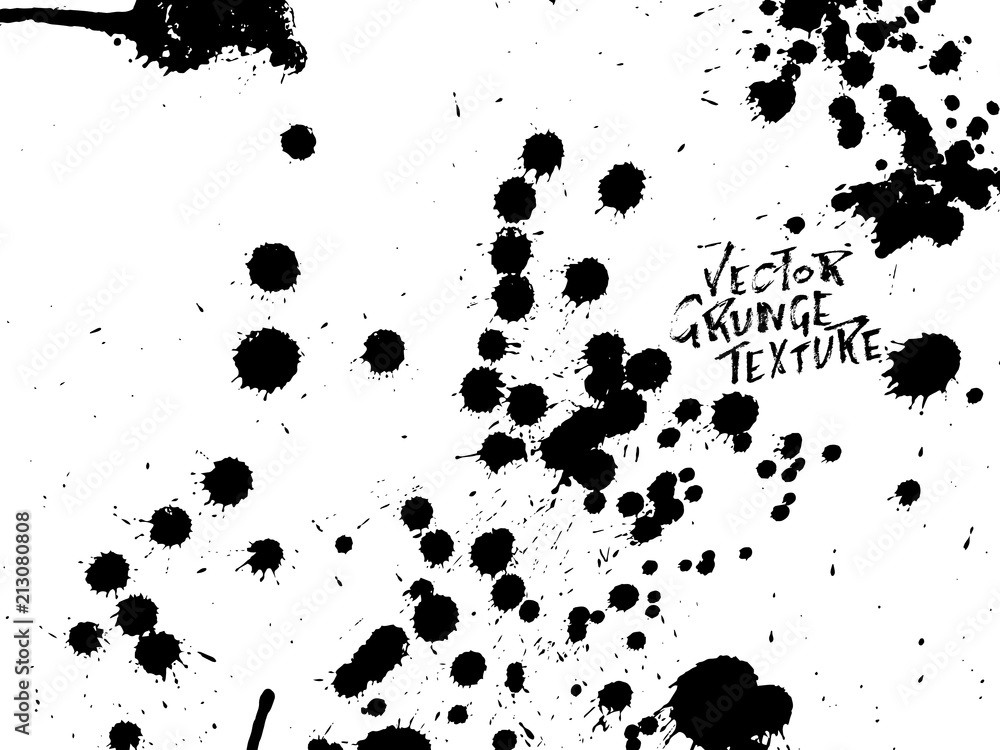 Handdrawn grunge texture. Abstract ink drops background. Black and white grunge illustration. Vector watercolor artwork pattern. Handdrawn grunge texture. Abstract ink drops background. Black and white grunge illustration. Vector watercolor artwork pattern.