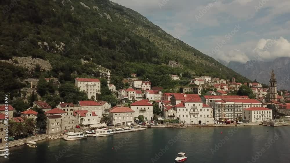 Adriatic Sea. Aerial view of the coast from above. Montenegro. Adriatic Sea. Aerial view of the coast from above. Montenegro.