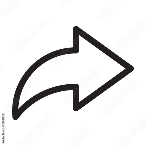 Icon Share, Forward. Logo, design, universal, business, social media. Pixel perfect. Vector Eps10.