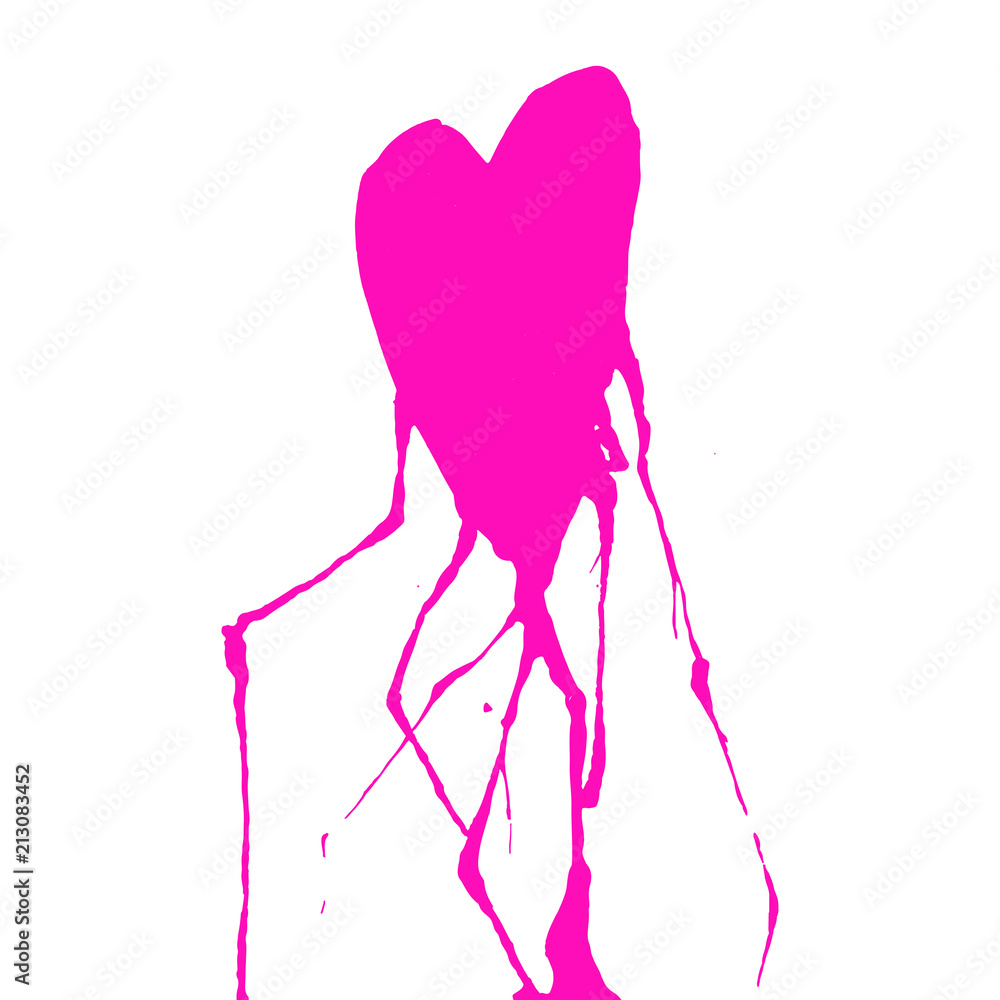 Fototapeta premium Handdrawn heart with veins