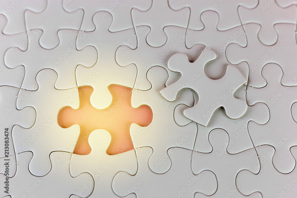 missing one piece of jigsaw puzzle,Job recruitment concept.