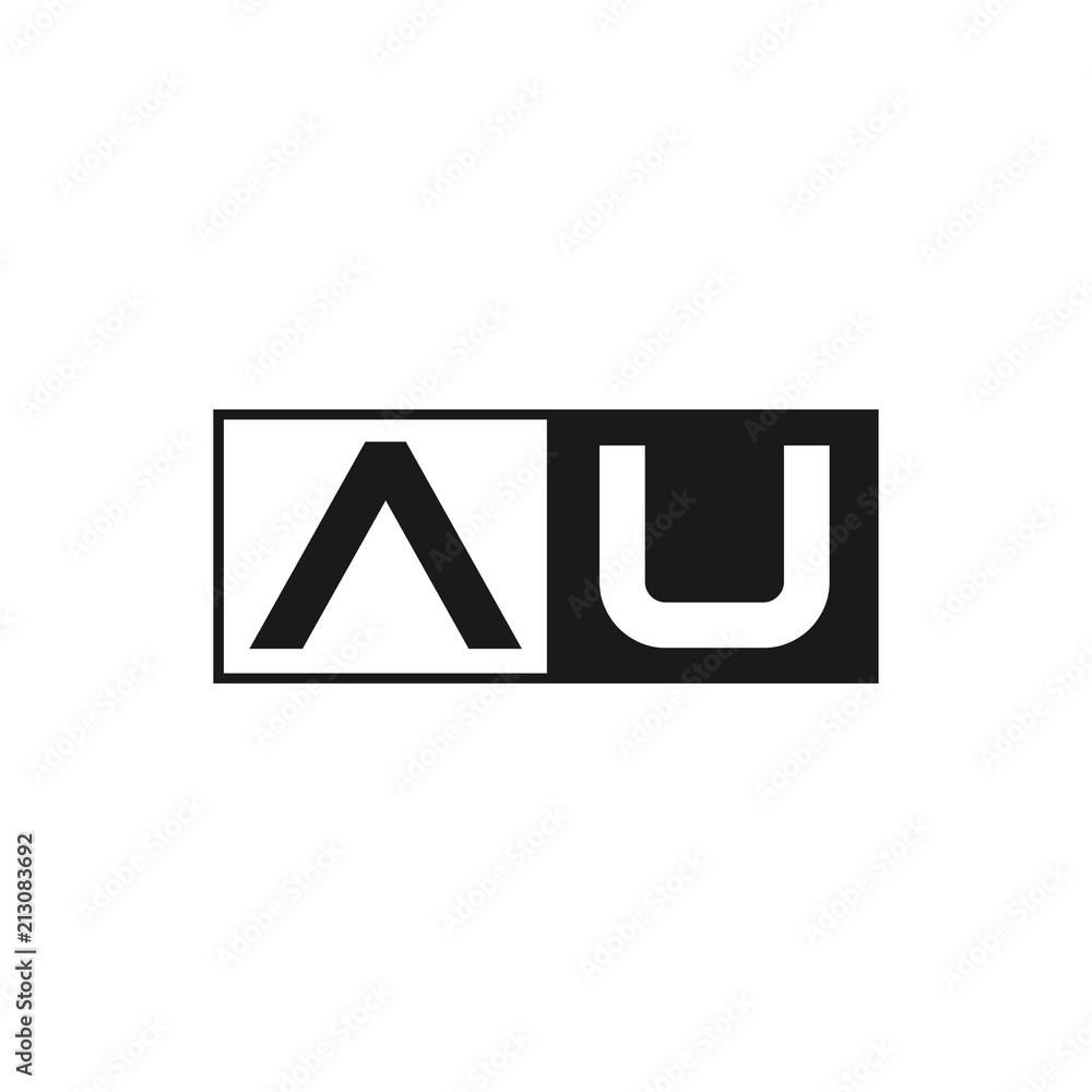 Initial Letter AU Logo Template Design Initial Letter AU Logo Template Design
