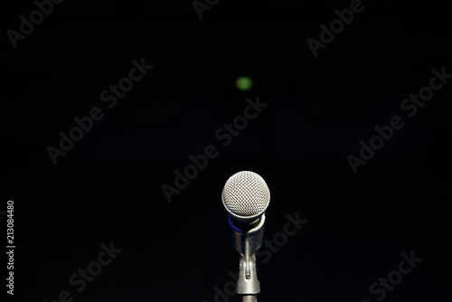 Singing microphone ready for singer