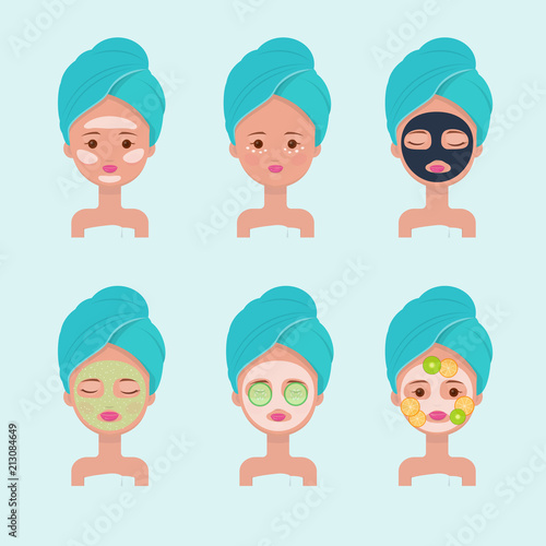 Young woman caring for the skin