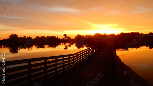 Sunrise in Lakes Regional Park Fort Myers Florida
