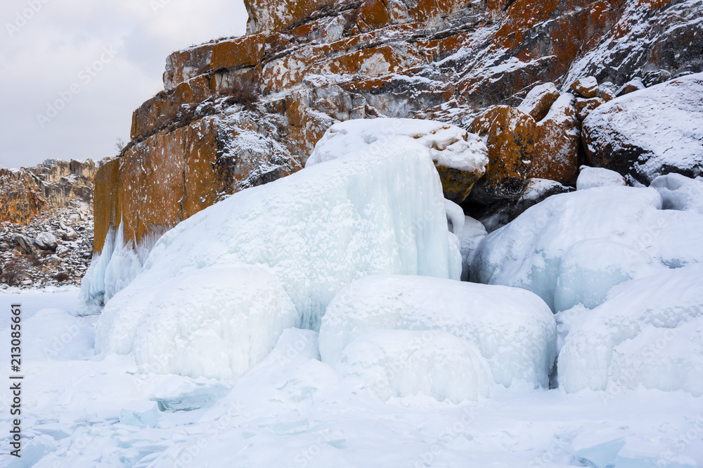 Ice of Lake Baikal