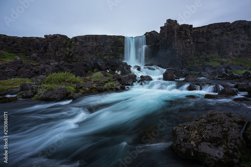 Oxararfoss  Thingvellir National Park  South Region  Iceland 