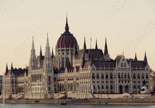 Beautiful cityscape of Budapest and the Danube River during summer