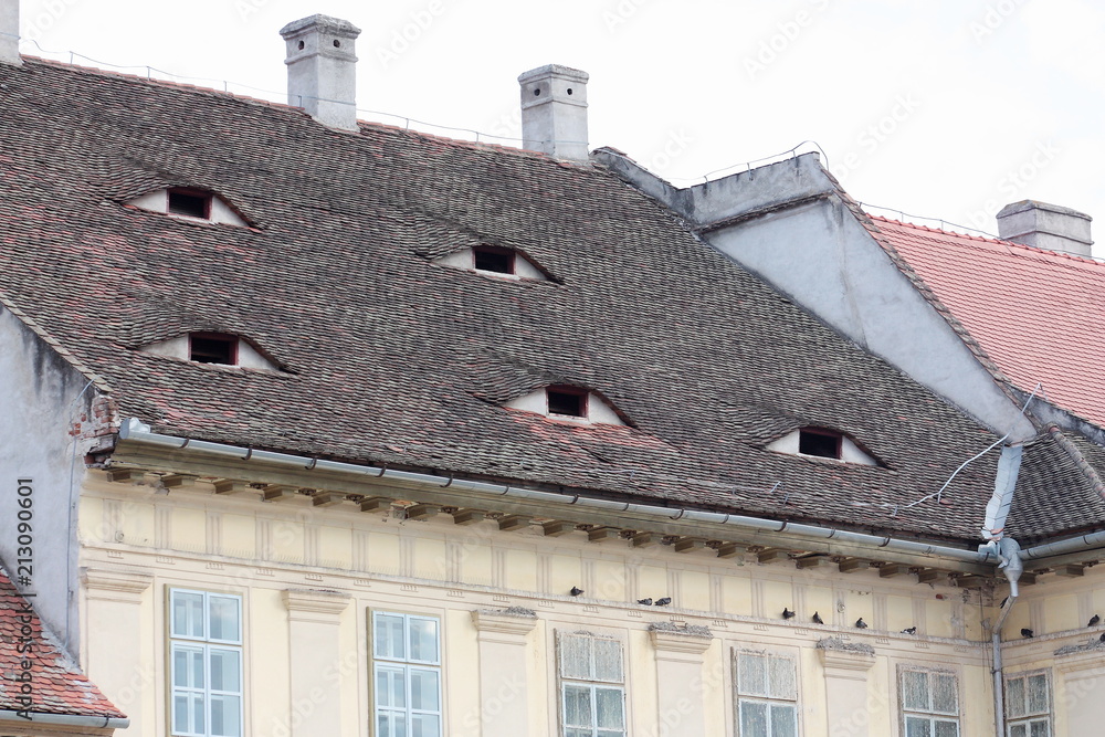 Spectacular romanian roofs with eyes in Transylvania