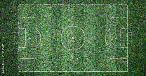 Soccer Field Lines Grass Texture Background
