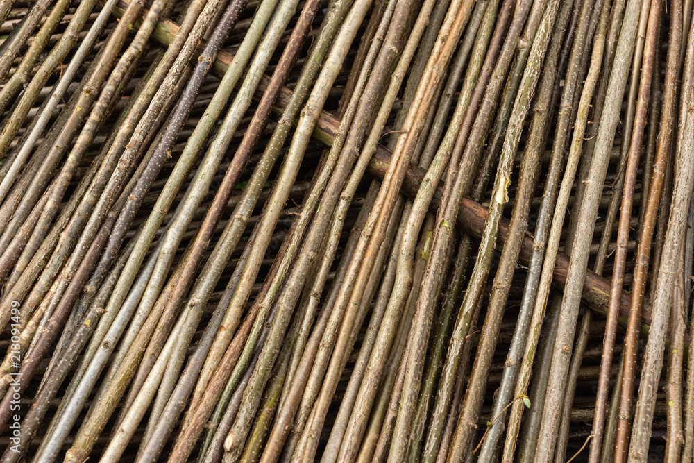 Details of an ancient wicker fence Details of an ancient wicker fence