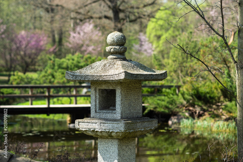 Japanese granite stone lantern