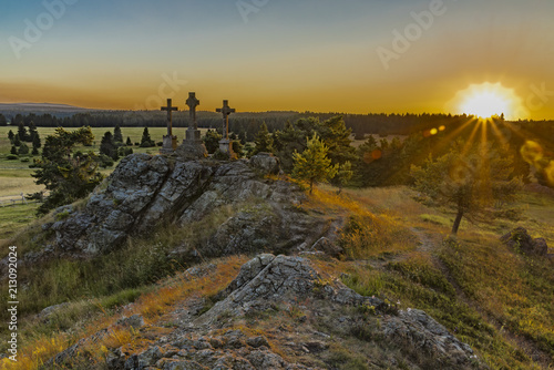 Slavkovsky les mountains in summer nice evening photo