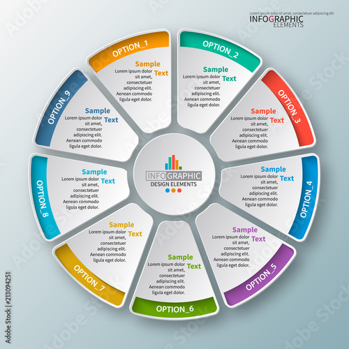 Abstract 3D Paper Infographics