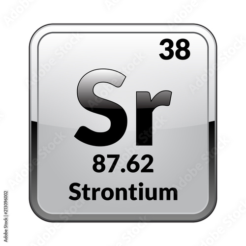 The periodic table element Strontium.Vector.