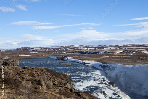 Looking out at the Hvita River in Iceland