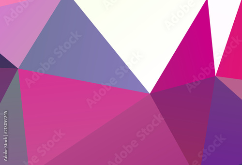 Bright ultraviolet geometric background with triangles of different shapes and scales. Triangulation pattern. 