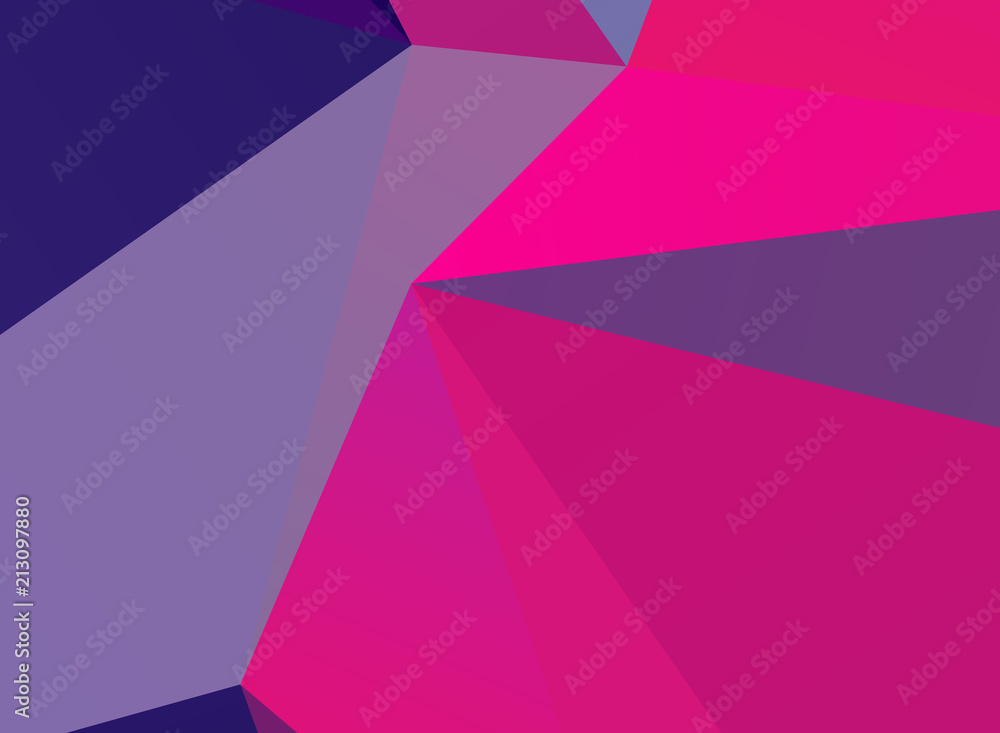 Bright ultraviolet geometric background with triangles of different shapes and scales. Triangulation pattern. Bright ultraviolet geometric background with triangles of different shapes and scales. Triangulation pattern.