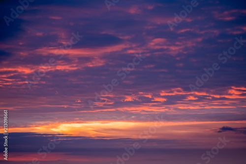 Beautiful Cornish sunset sky