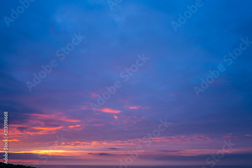 Beautiful Cornish sunset sky