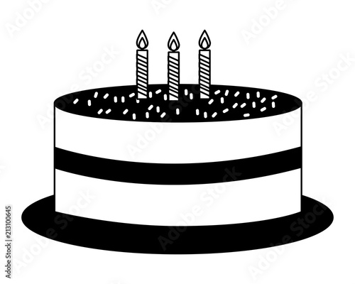 sweet cake with candles