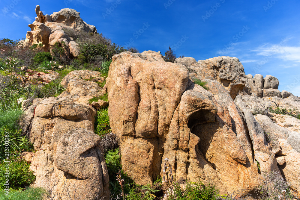 Sardegna, rocce di granito a Caprera 