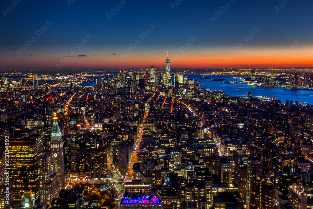 Fototapeta premium New York Skyline at Sunset