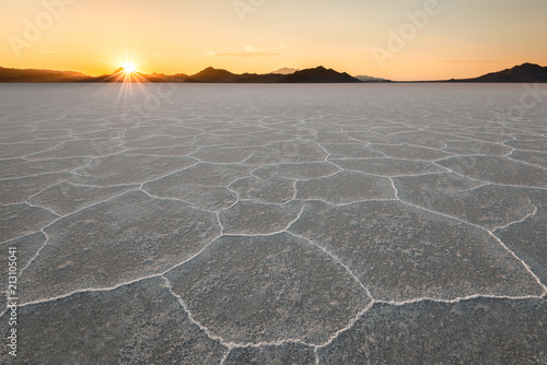 Fototapeta Naklejka Na Ścianę i Meble -  Bonneville Salt Flats, Wendover, Utah, USA