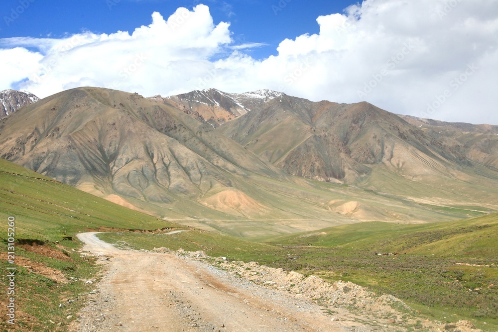 The route of beautiful scenic from Bishkek to Naryn city of Kyrgyzstan The route of beautiful scenic from Bishkek to Naryn city of Kyrgyzstan