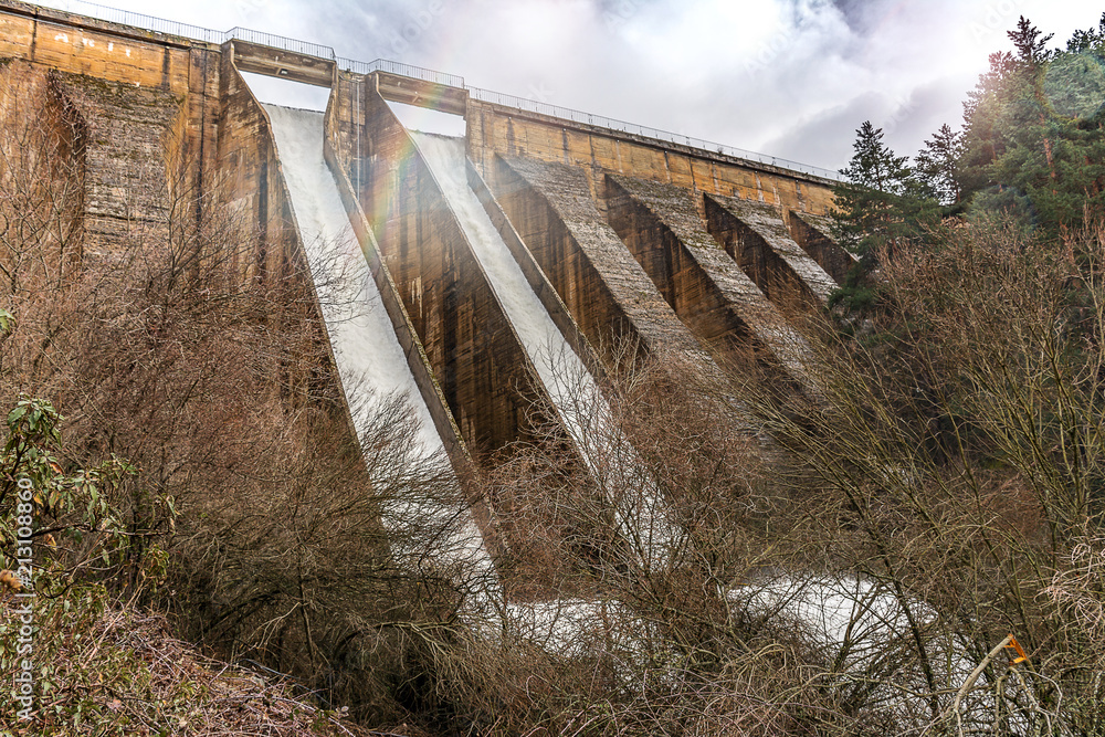 Reservoir in the town of Revenga in the province of Segovia. Built in the 60s, example of buildings during Franco's dictatorship Reservoir in the town of Revenga in the province of Segovia. Built in the 60s, example of buildings during Franco's dictatorship
