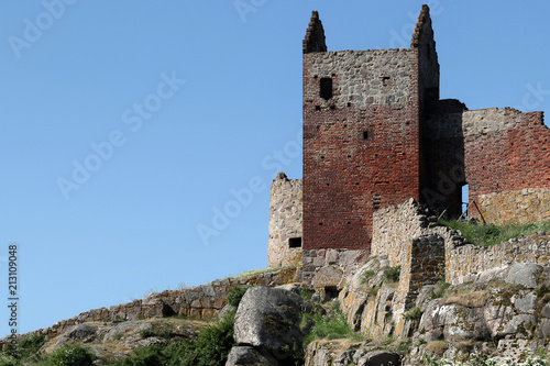 Hammershus Castle Ruin. Located on the island Bornholm, Denmmark
